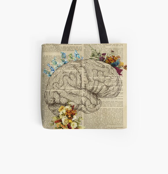 floral brain maid All Over Print Tote Bag