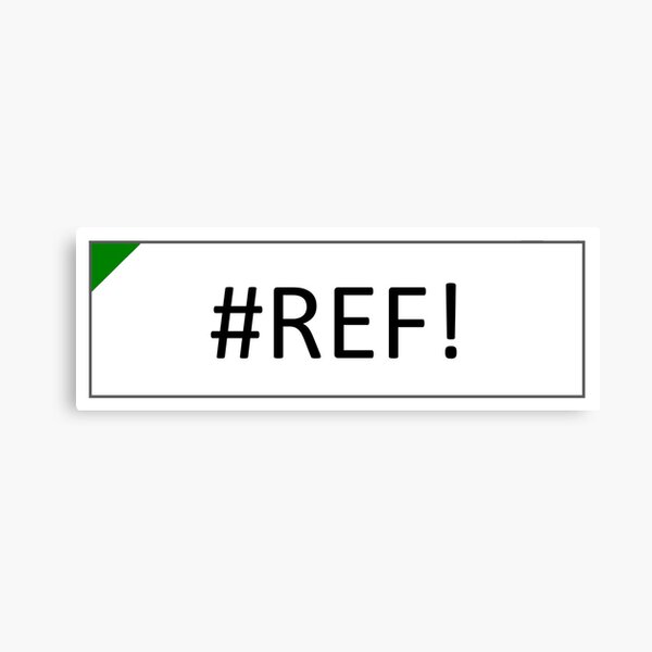 Excel #REF! Error Canvas Print