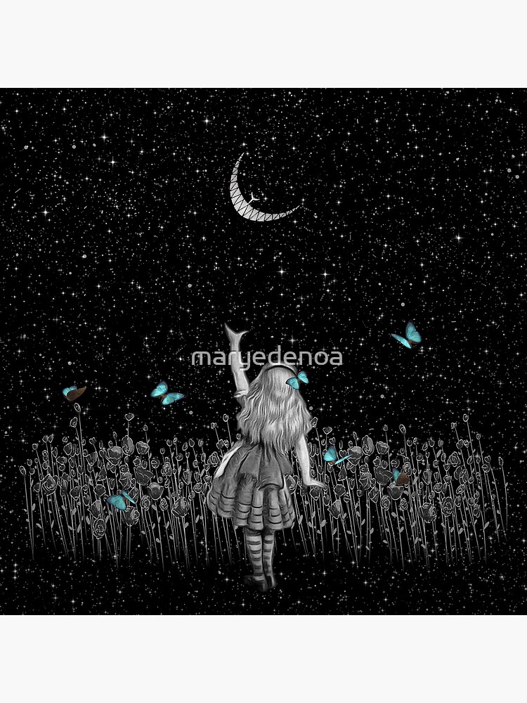 Wonderland Smiling Starry Night - Alice In Wonderland by maryedenoa