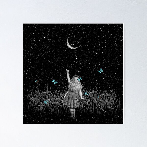 Item preview, Wonderland Smiling Starry Night - Alice In Wonderland designed and sold by maryedenoa.