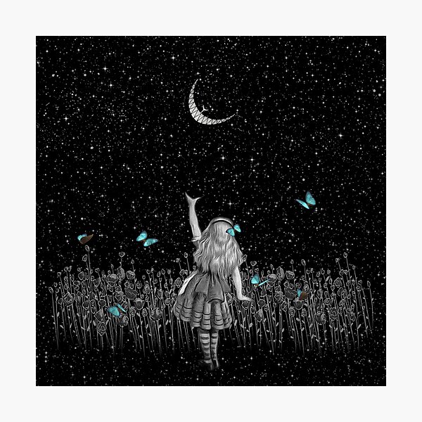 Item preview, Wonderland Smiling Starry Night - Alice In Wonderland designed and sold by maryedenoa.