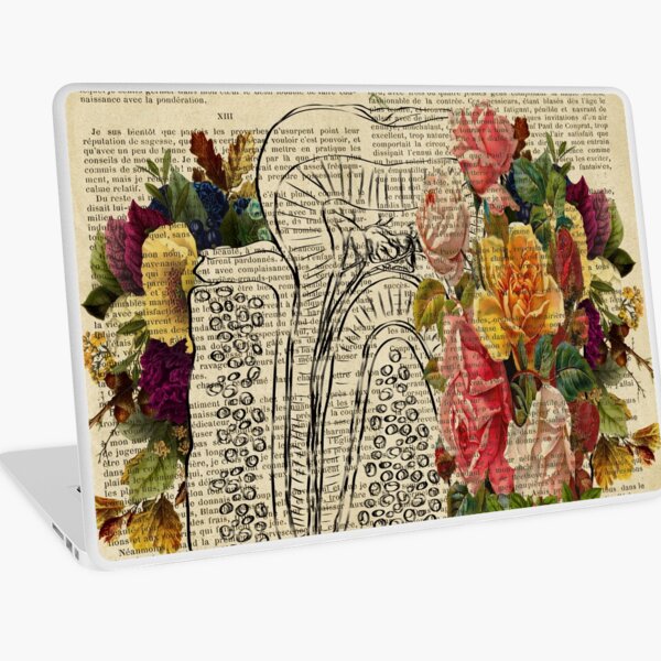 teeth floral sketch Laptop Skin
