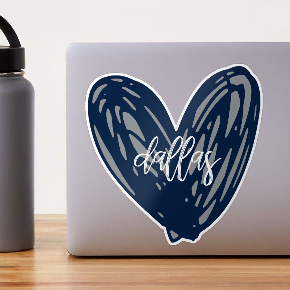 Dallas Cowboys Heart Vinyl Car Decal Sticker