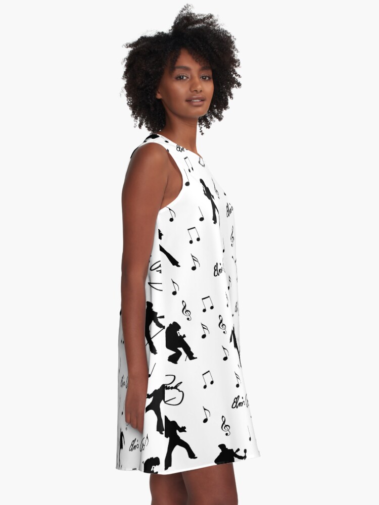 Alternate view of Elvis Presley pattern A-Line Dress