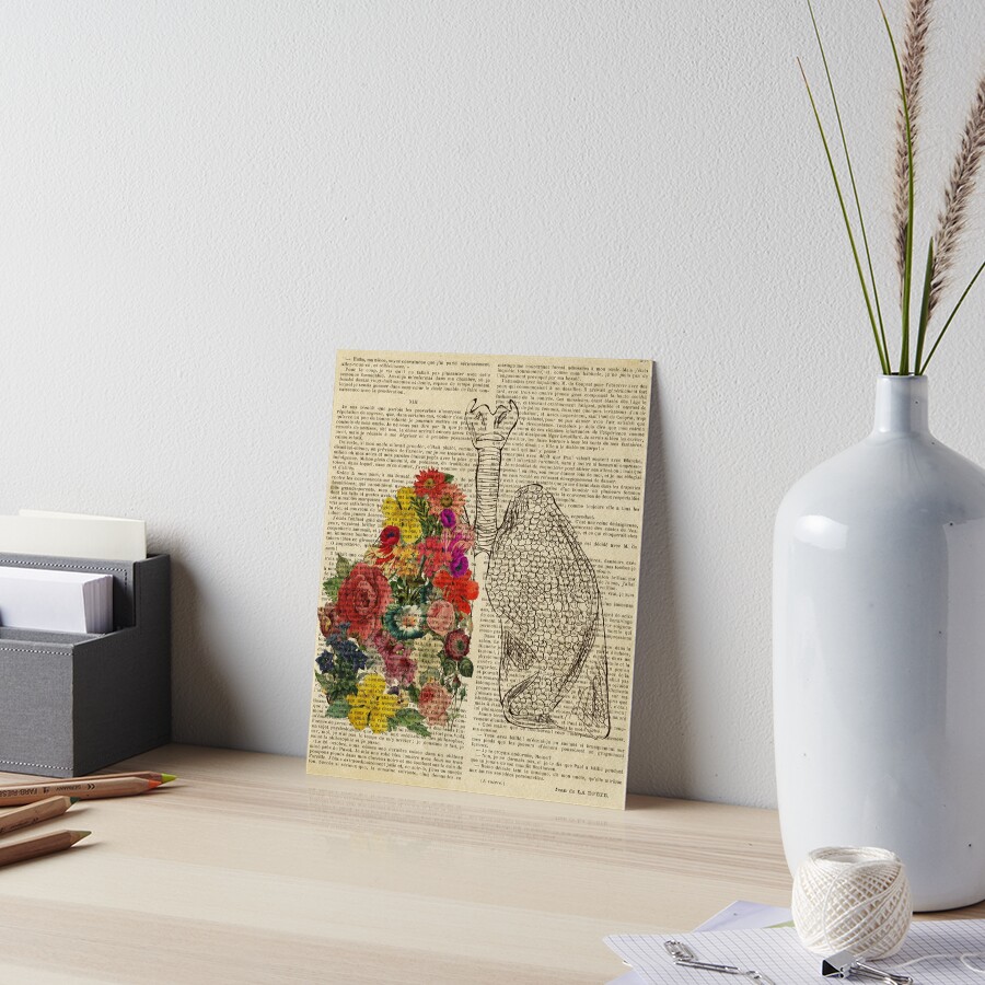 medical spring lungs Art Board Print
