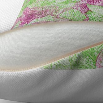 Alternate view of Hakea, Pink and Green Throw Pillow