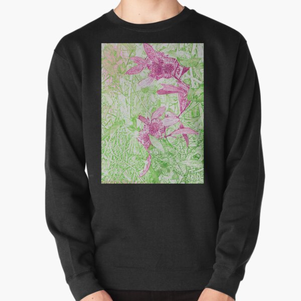 Hakea, Pink and Green Pullover Sweatshirt