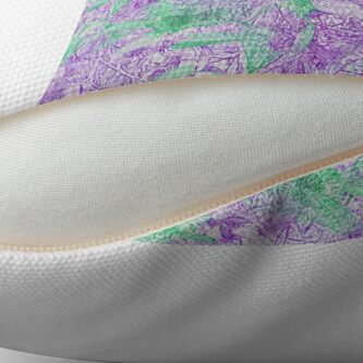 Alternate view of Hakea, Purple and Green Throw Pillow