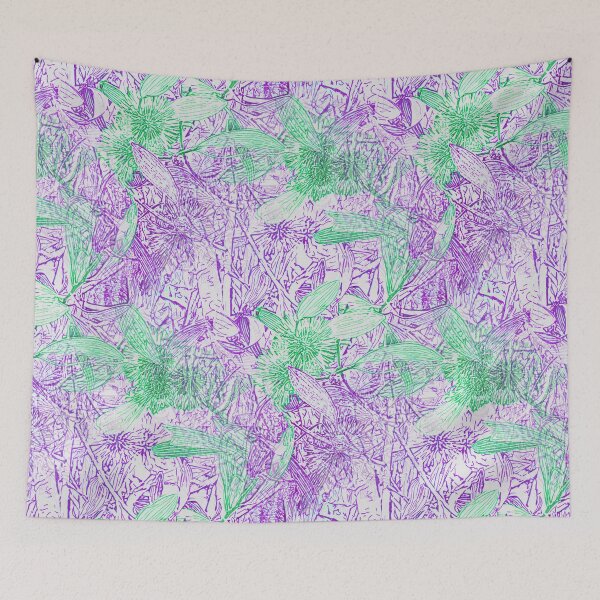 Item preview, Hakea, Purple and Green designed and sold by TripodDogShop.