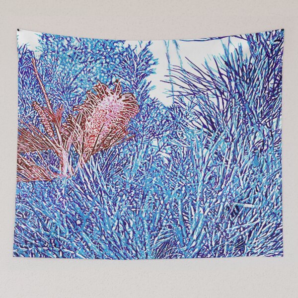 Item preview, Red and Blue Grevillea designed and sold by TripodDogShop.
