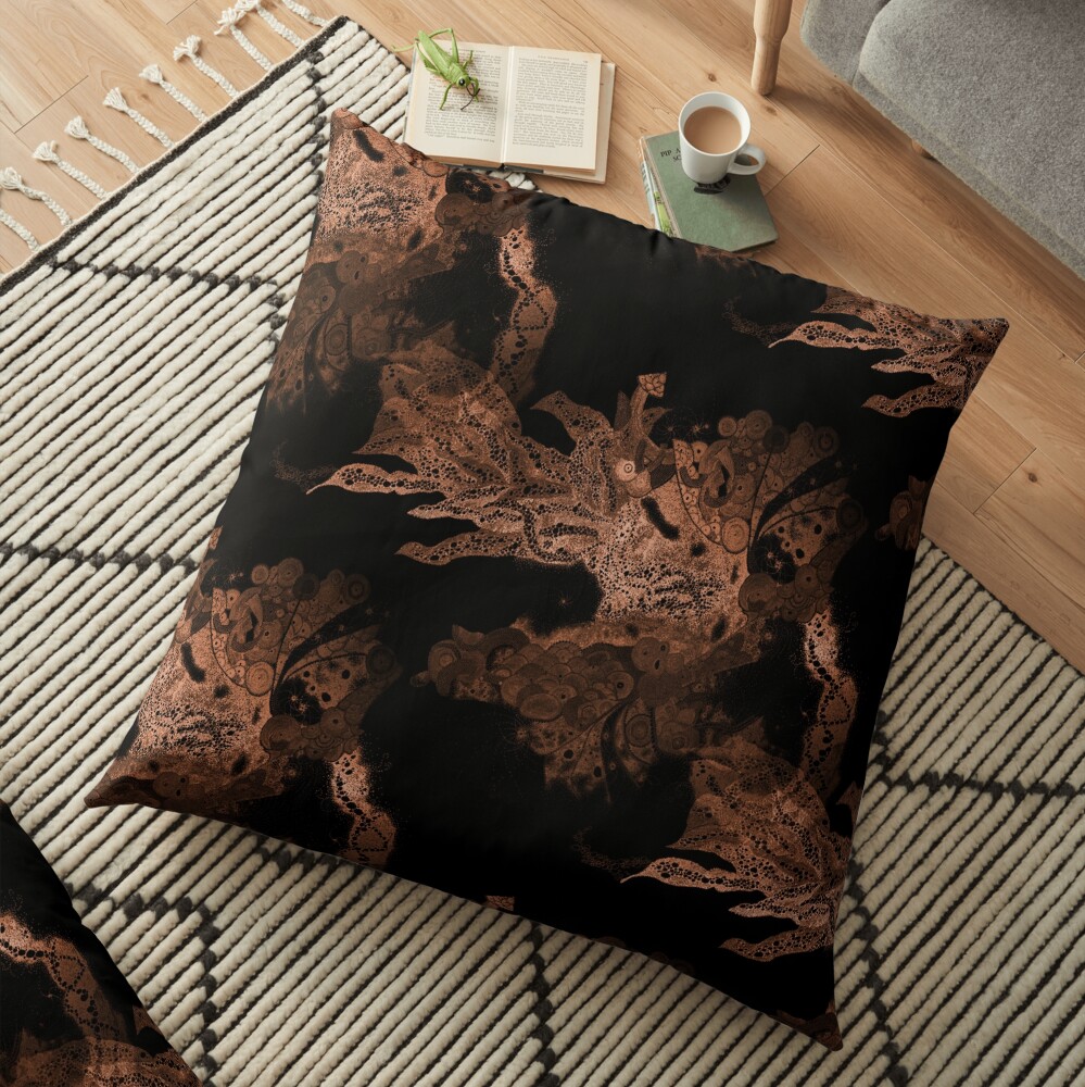 Carrickalinga Waves Copper Floor Pillow
