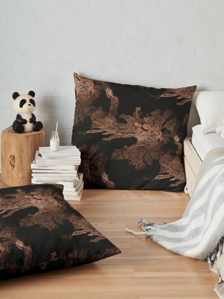 Alternate view of Carrickalinga Waves Copper Floor Pillow