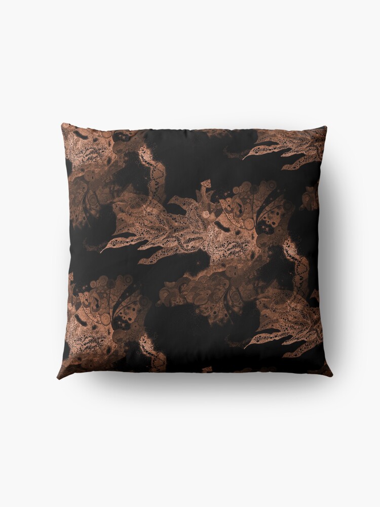 Alternate view of Carrickalinga Waves Copper Floor Pillow