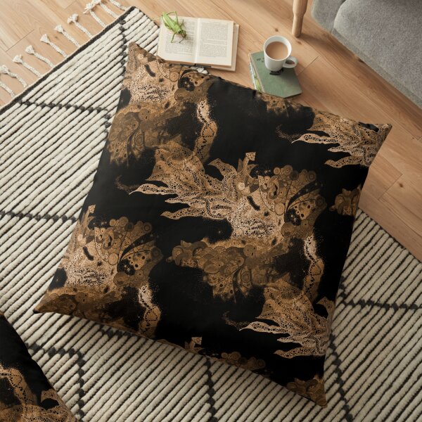 Carrickalinga Waves Gold Floor Pillow