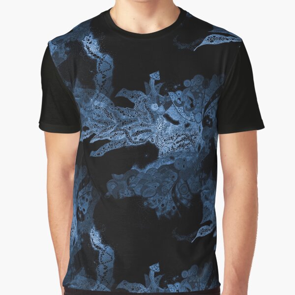 Carrickalinga Waves Indigo Graphic T-Shirt