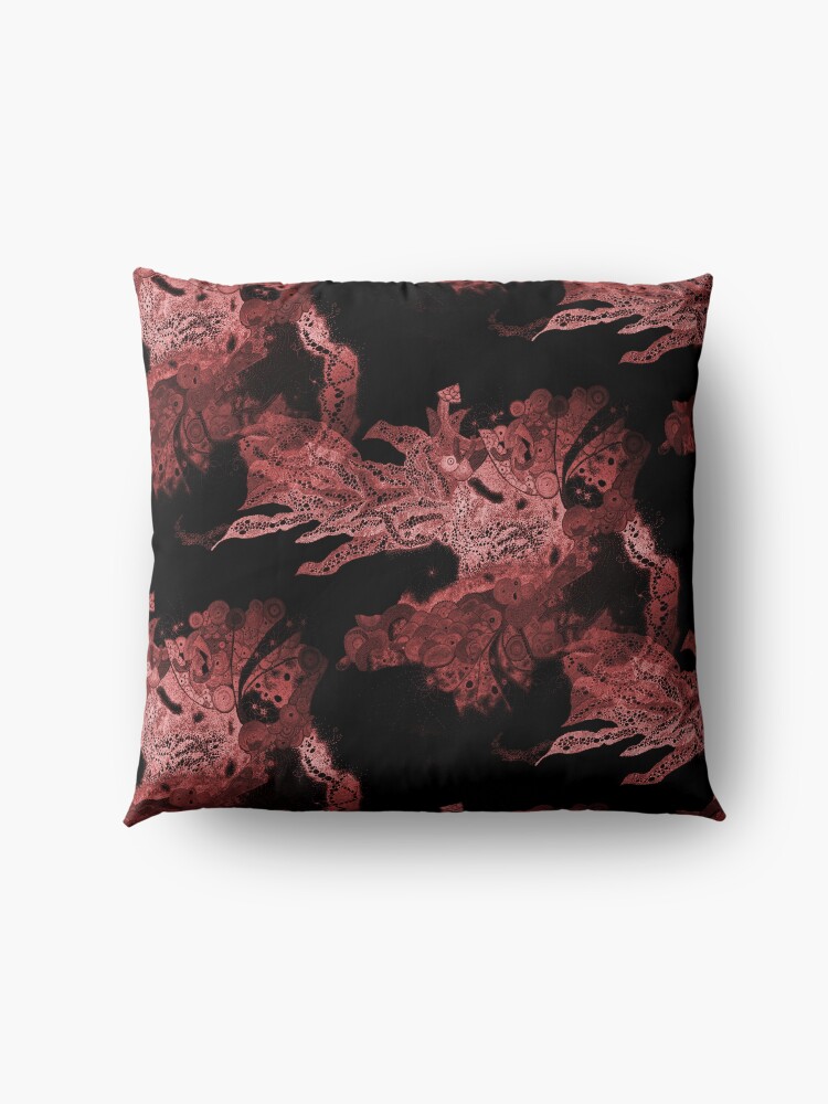 Alternate view of Carrickalinga Wave Red Floor Pillow