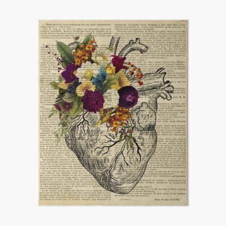 clinic floral heart Art Board Print