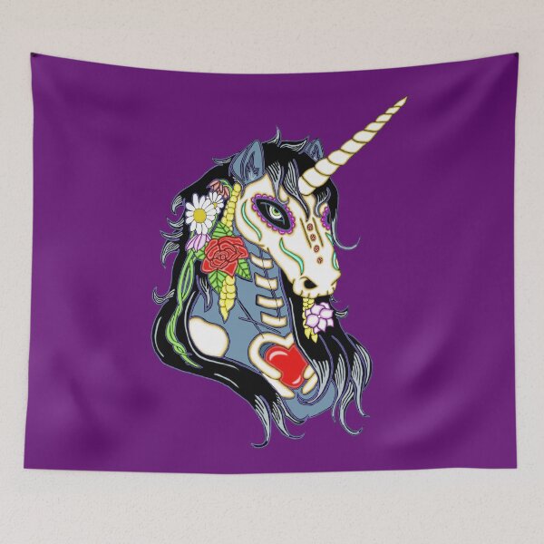 Item preview, Spring Flower Unicorn Skull designed and sold by J-CCreations.