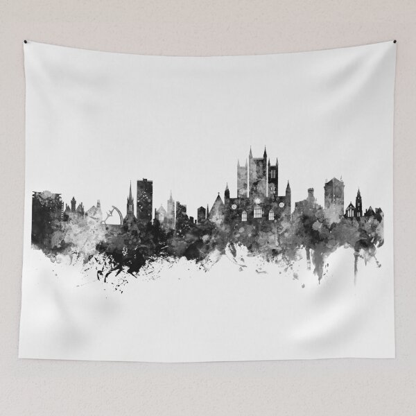 Aperçu de l'œuvre Lincoln England Skyline créée et vendue par ArtPrints.