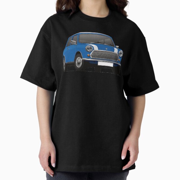 Item preview, Blue Austin Morris Mini with white stripes designed and sold by knappidesign.