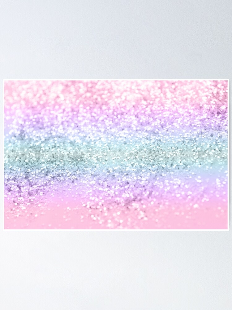"Unicorn Girls Glitter #12 (Faux Glitter) #shiny #pastel #decor #art