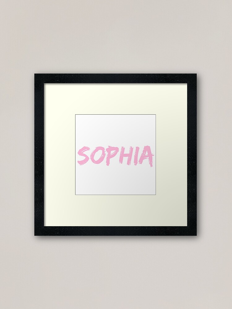 Sophia First Name Personalized Pink Framed Art Print By Astrogearstore Redbubble