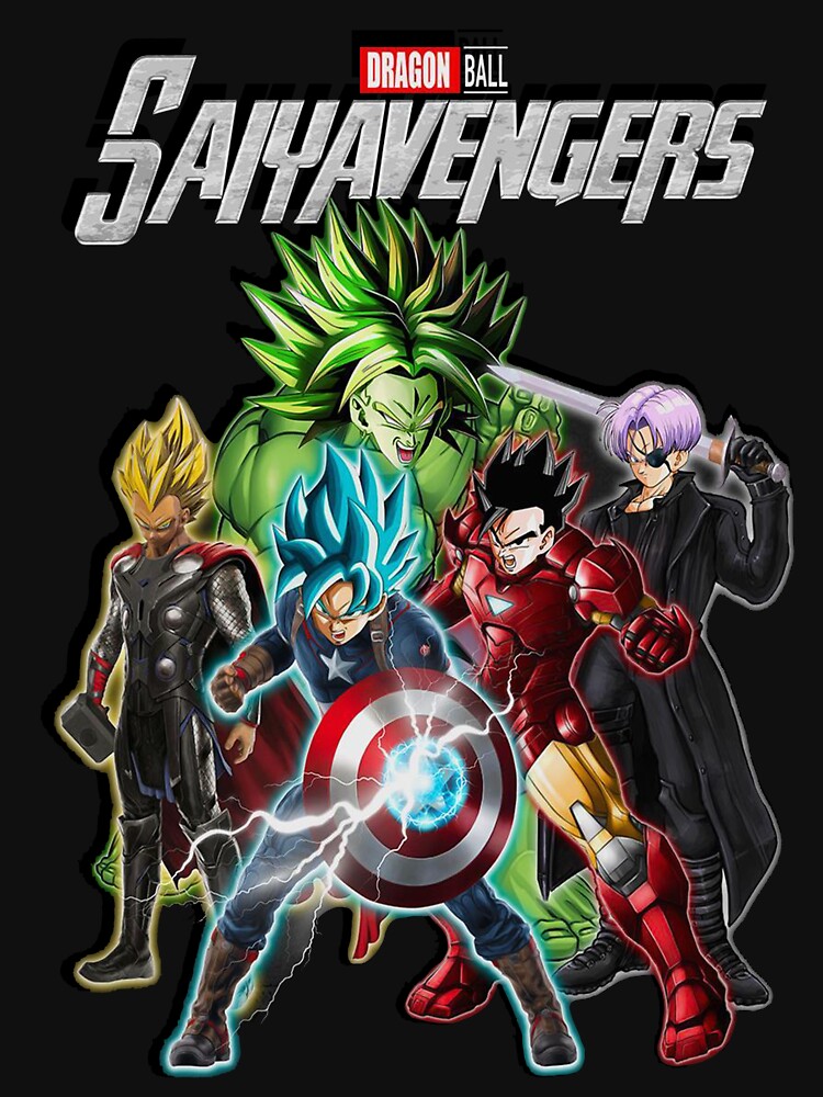 saiyavengers Dragon ball z Marvel Avengers endgame t shirt Essential T Shirt