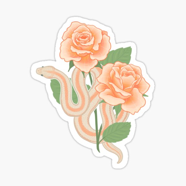 Item preview, Rosy boa y rosas designed and sold by Paige Penrose.