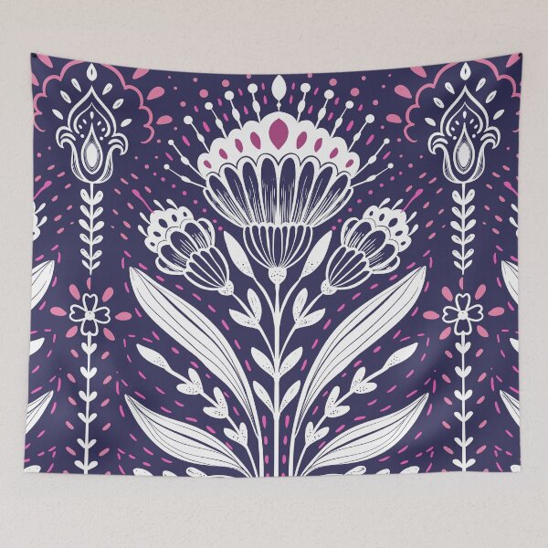 Item preview, Folk Flowers Pattren designed and sold by anvino.