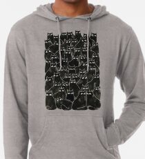 Verdächtige Katzen Leichter Hoodie