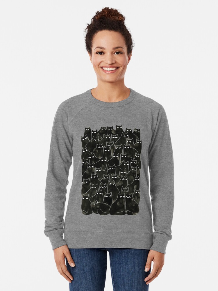 Alternate view of Suspicious Cats Lightweight Sweatshirt