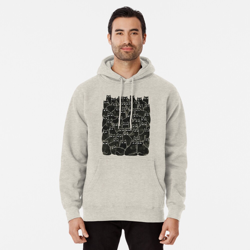 Suspicious Cats Pullover Hoodie