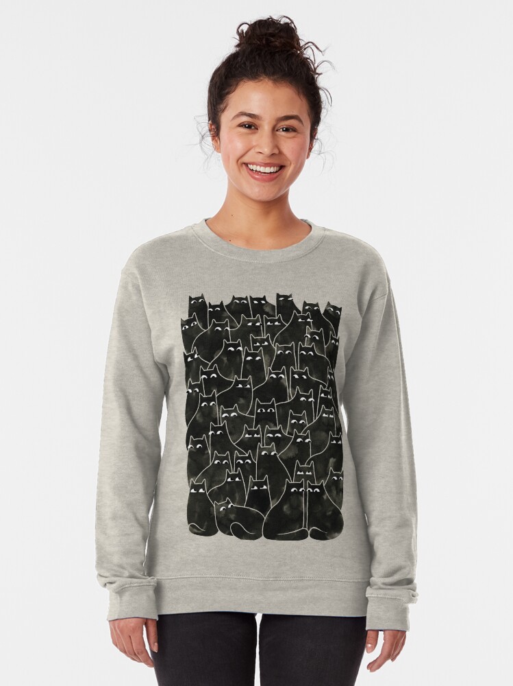 Alternate view of Suspicious Cats Pullover Sweatshirt