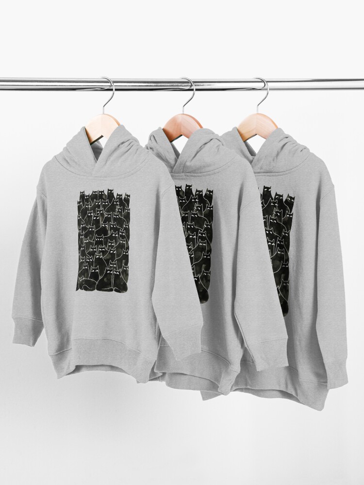 Alternate view of Suspicious Cats Toddler Pullover Hoodie
