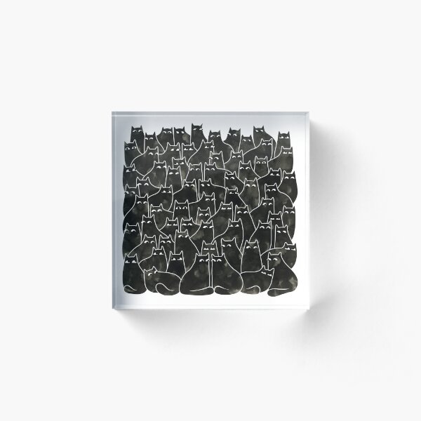 Suspicious Cats Acrylic Block