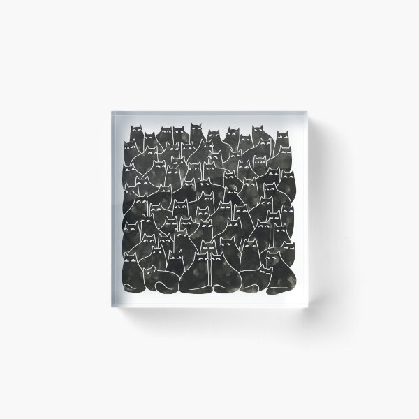 Suspicious Cats Acrylic Block