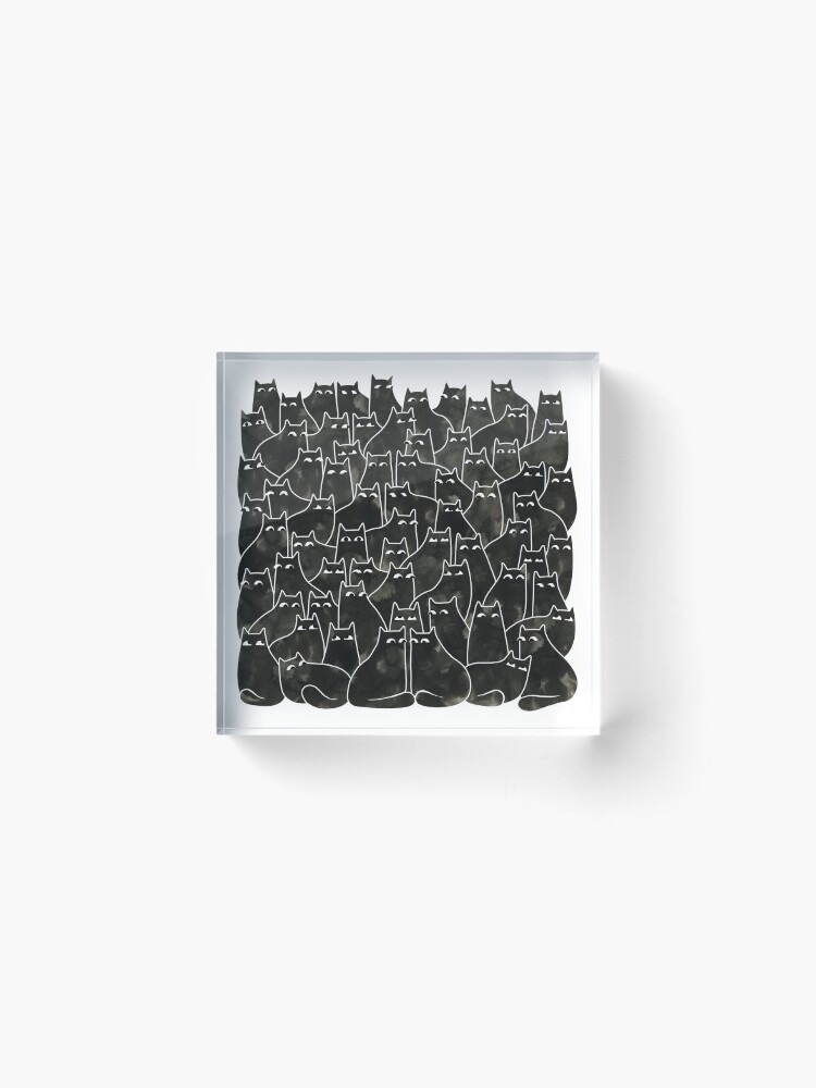Alternate view of Suspicious Cats Acrylic Block