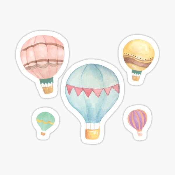 Hot Air Balloon Stickers Cute Washi Sticker Set Balloons Travel