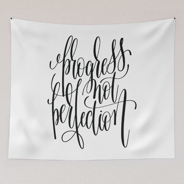 Item preview, Progress Not Perfection Inspirational Quotes designed and sold by ProjectX23.