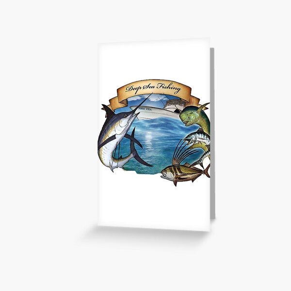 Deep Sea Fishing Greeting Cards for Sale