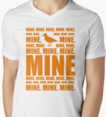 Mine in Orange T-Shirt mit V-Ausschnitt für Männer