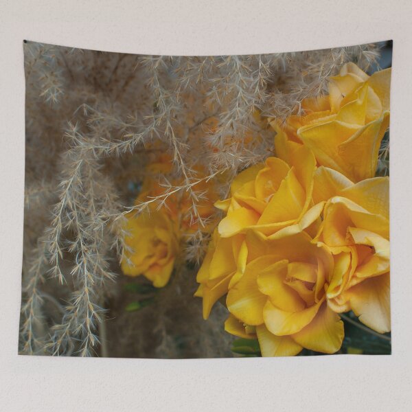Item preview, Feathery reeds gently caressing delicate yellow petals designed and sold by Naturestories.