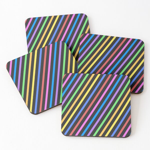 Item preview, Purple Yellow Blue Black trippy stripes geometric fun colorful bright pattern designed and sold by PLdesign.