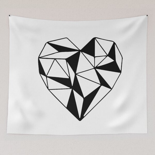Item preview, Corazon Geometrico I Low poly I pintura I Triangular designed and sold by Unpredictable Lab.