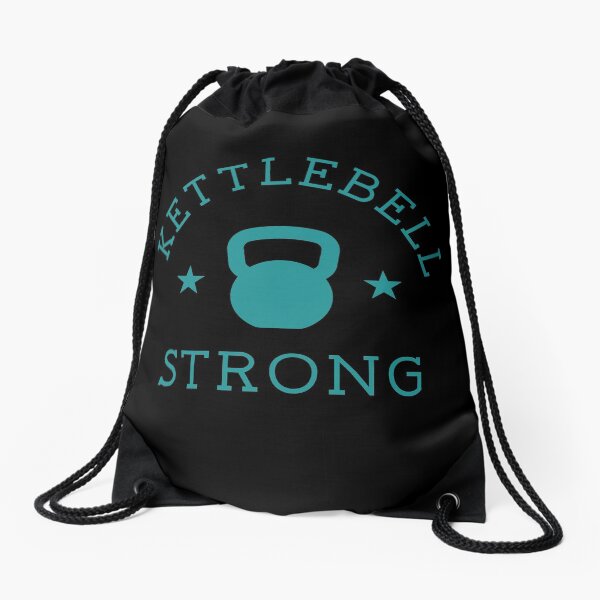 Kettlebell Strong Fitness Drawstring Bag