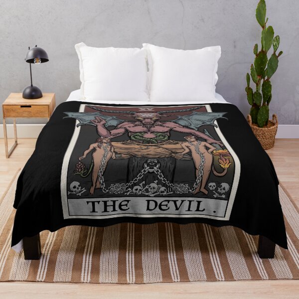 Item preview, The Devil Tarot Card Baphomet Halloween Gothic Satanic Witch As Above So Below designed and sold by TheGhoulishGarb.