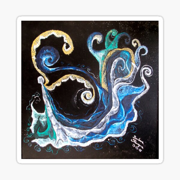 Down the Abyss Abstract Sticker