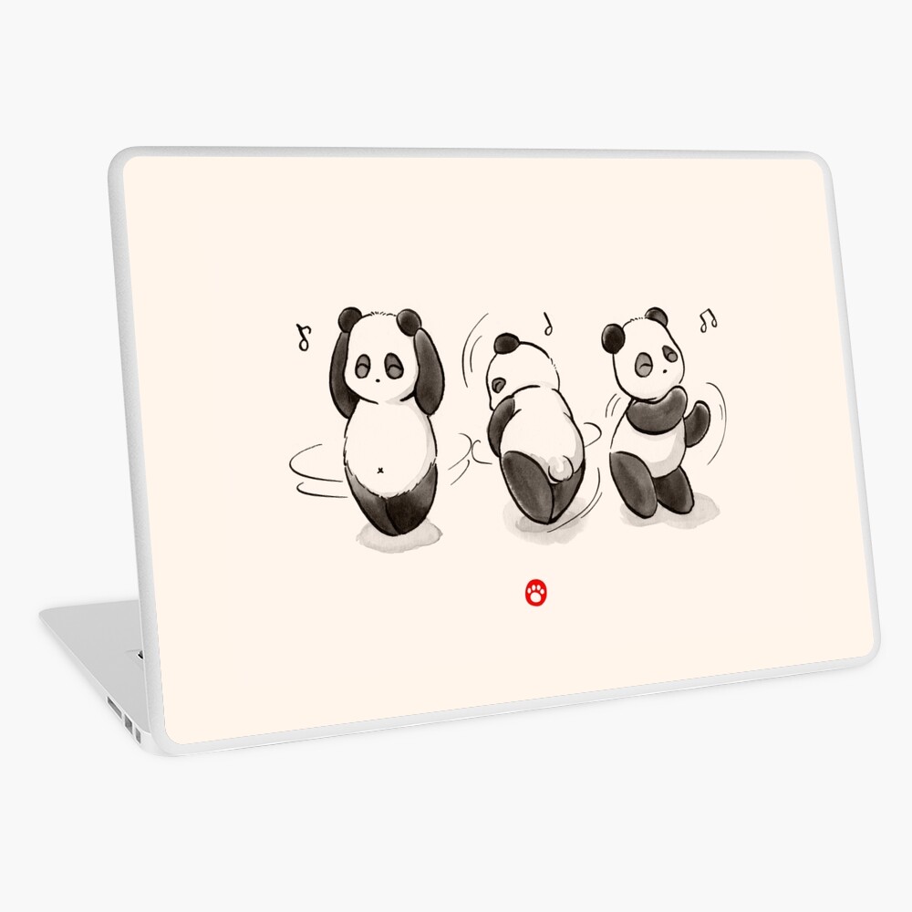 Panda Food Dance Laptop Skin