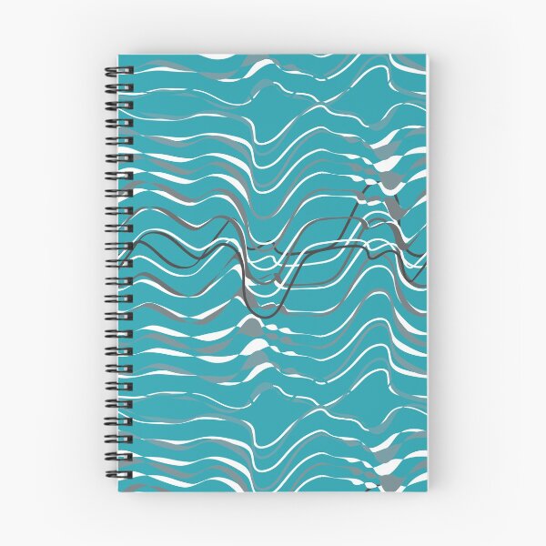 Item preview, dynamic gray waves on turquoise shapelines designed and sold by Marlene Wagenhofer.