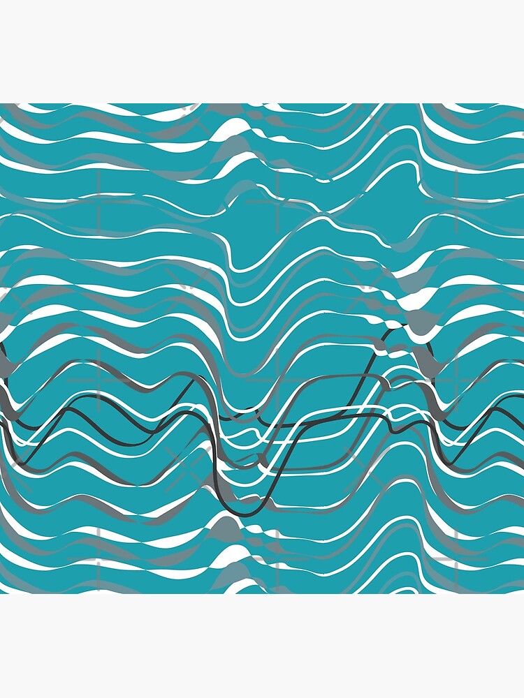 dynamic gray waves on turquoise shapelines by nobelbunt